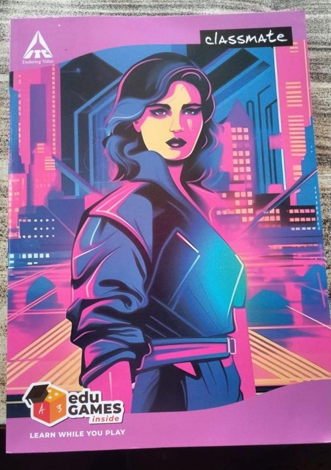Classmate Notebook – Futuristic Theme Cover (Edu Games Inside)